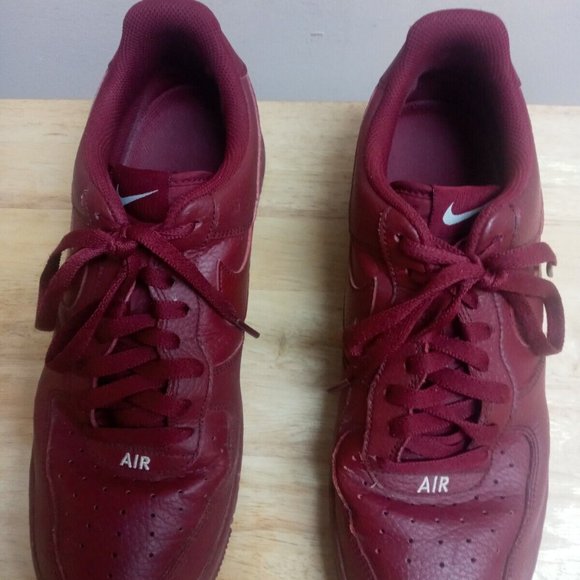 Nike Air Force One 1 Leather Premium Team Red AJ7280-600 Mens Size 10.5 Burgundy main image 12
